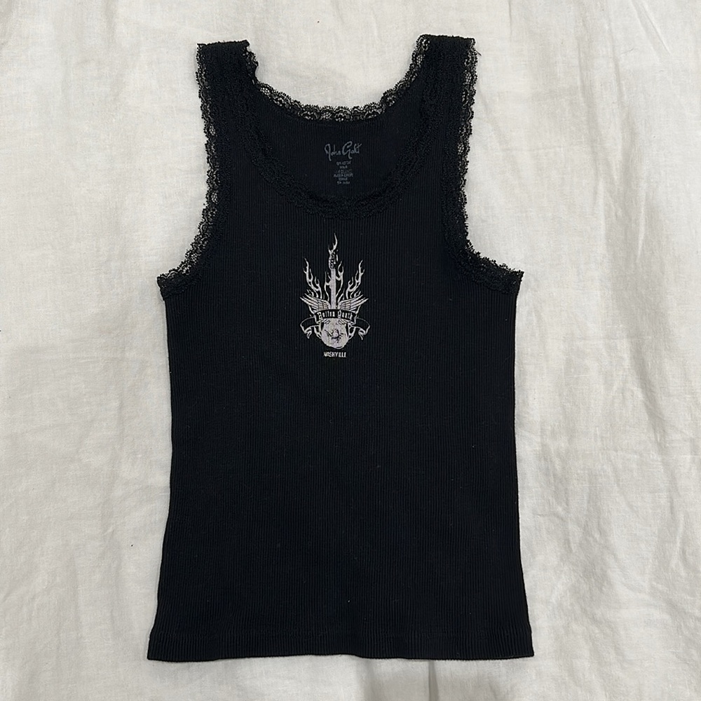 Black “rotten youth” brandy melville lace tank. Perfect condition!